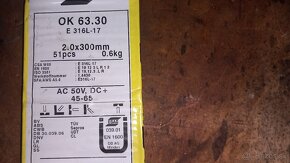 Elektrody ESAB OK 61.30 2,0/300 mm 0,6 kg-nové -- - - 3