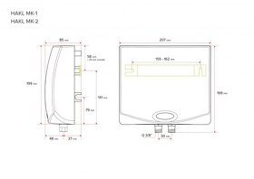 Elektrický prietokový ohrievač vody HAKL 3,5 kW - 3