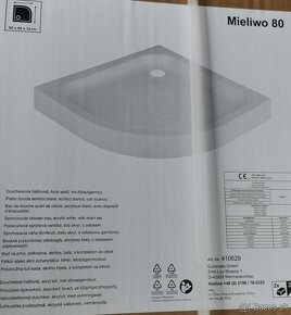 Sprchová vanička +sifón 80x80 +prislusenstvo - 3