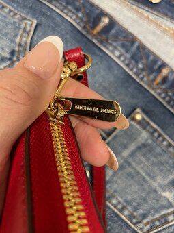 Michael Kors červená penazenka kožená - 3