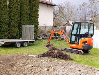 Kubota KX-4 1,6t. + Dvojnapravovy príves. - 3