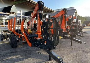 Vyvažací vlek,vývozka MTM 10T s HR Hydraulickou rukou 6.6m - 3