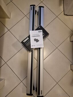 Strešný nosič/lyžiny 118 cm + THULE 757 pätky - 3