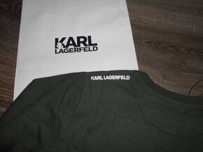 Karl Lagerfeld khaki tricko s dlhym rukavom 3XL - 3