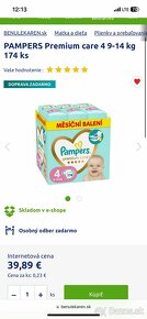 PAMPERS Premium care 4 9-14 kg 174 ks - 3