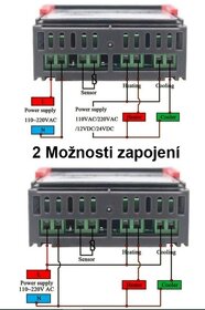 Duálny digitálny termostat teploty a vlhkosti STC-3028 - 3