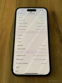 Predám apple iphone 14 PRO 256GB na diely alebo opravu - 3