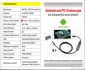 Endoskop kamera do mobilu - 3