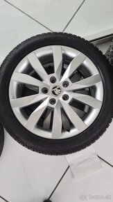 Škoda Octavia Alu disky 5x112 R17 a zimné pneumaitky Fulda - 3