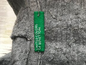 BENETTON originál glitrova/metalická mikinka S - 3