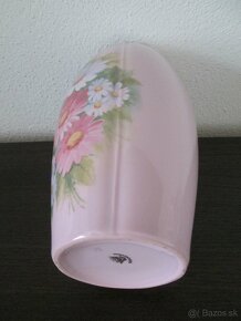 Retro váza ružový porcelán - 3