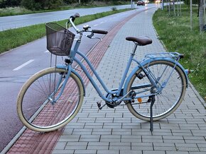 Mestský bicykel Elops 520 (džínovo-modrý) so zníženým rámom - 3