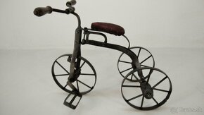 Železná trojkolka - starý bicykel - kovová hračka - 3