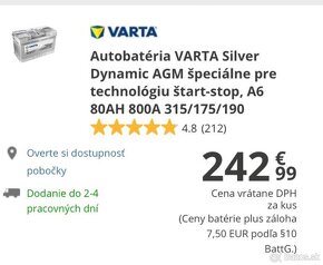 Autobateria Varta 80 AH - 3