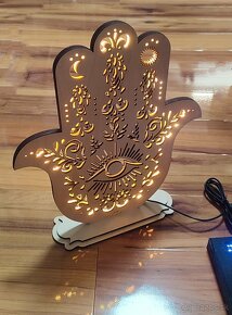 Dekoratívna Lampa Hamsa - Fatimina ruka - 3