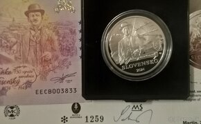 10 euro Janko Jesenský, proof /pamätný list /0 euro souvenir - 3