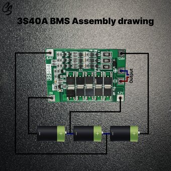 BMS 3S 40A 12V - 3