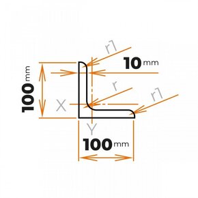Železný profil L 100x100 /10 mm - 2 ks á 4 metre - 3