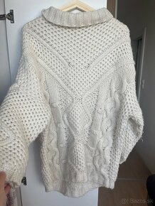 Zara Knit sveter z vrkočovej pleteniny - 3