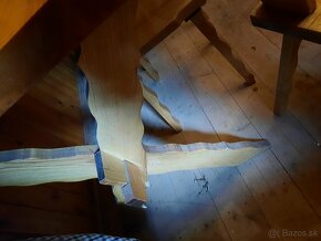 Dubový  stôl , stoličky, luster - 3