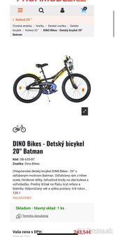 DINO BIKES 620 BATMAN DETSKÝ BICYKEL 20" - 3