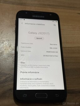 Predám Samsung Galaxy j3 2017 16GB Black malé známky používa - 3