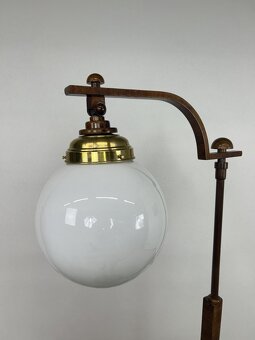 Podlahová art deco guľová lampa so stolíkom Halabala Jindřic - 3