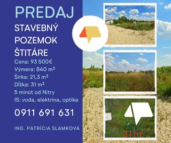 Predaj stavebný pozemok Štitáre š 21,3m x d 31m - 3