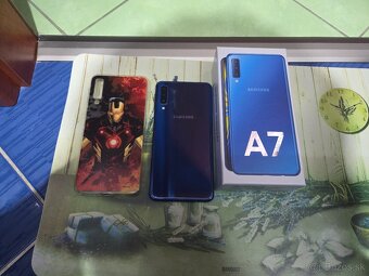 Samsung A7 2018 dual sim modrý v dobrom stave plne funkčný p - 3