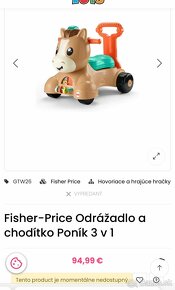 Odrazadlo a choditko ponik fisher price - 3