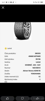 Predám letnú sadu Fiat 185/55 R15 - 3