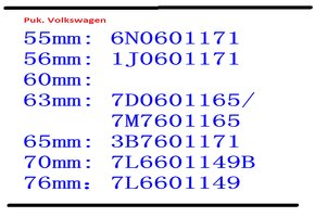 Krytky do kolies VW krytky (55/56/60/63/65/70/76mm) - 3