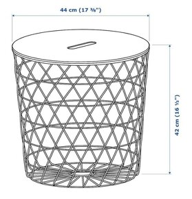 Červený stolík s úložným priestorom IKEA - 3