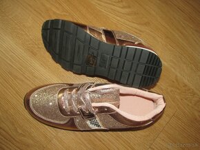 Zlato ružové botasky v. 39, nové  - 3