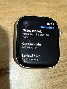 Predám Apple Watch 10 46mm Silver Stav nových hodiniek - 3