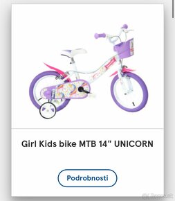 Detsky dievčenský bicykel 14 ešte v záruke - 3