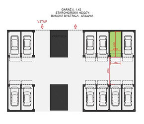 Uzatvorená garáž v garážovom dome Sásová - Starohorská - 3