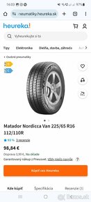 4ks NOVÉ 225/65 R16C MATADOR zimné, DOT2024 - 3