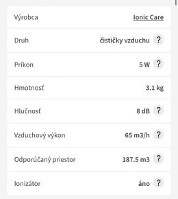 Čistička vzduchu Ionic care triton x6 - 3