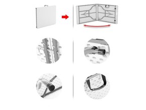 Skladacie stoly 180 cm, 240cm len rozbalene - 3