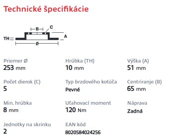 Brzdový kotúč BREMBO 08.9502.11 - 3