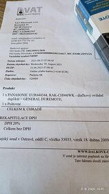 PANASONIC EUR644344 (náhrada RAK-CH940WK) - NOVÝ  - 3