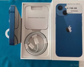 Predam APPLE IPHONE 13 MINI 128GB BLUE- Top stav - 3