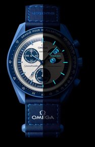 Omega Swatch Moonswatch Super Blue Moonphase - 3