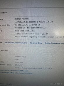 Počítač HP.Intel i5-6500 4x3,20GHz.16gb ram.256gb SSD+500 - 3