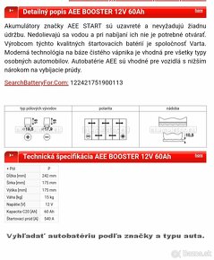 Aurobateria AEE Booster 12v 60ah 540a EN, vyrobca VARTA - 3