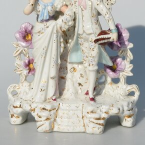 Starožitná žardiniera - porcelánová soška - 3