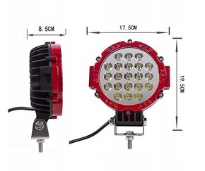 Predám LED PRACOVNÉ SVETLO, OKRÚHLE 51W, 24V, 6500K, IP67 - 3