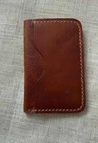 Kožená peňaženka, púzdro na doklady, 14x10 cm - 3