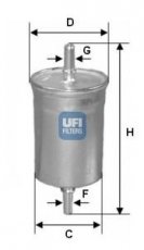 palivový filter UFI 31.769.00 FORD, JAGUÁR, MAZDA,... atď... - 3